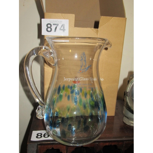 874 - Jerpoint Glass Studio - Jug.  New in Box