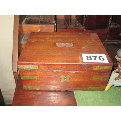 876 - Victorian Mahogany Lap Box