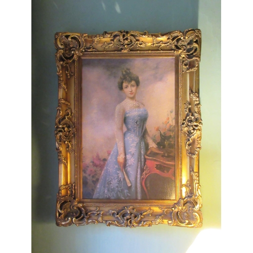 968 - Pair of Large Portraits in Ornate Gilt Frames 34x36