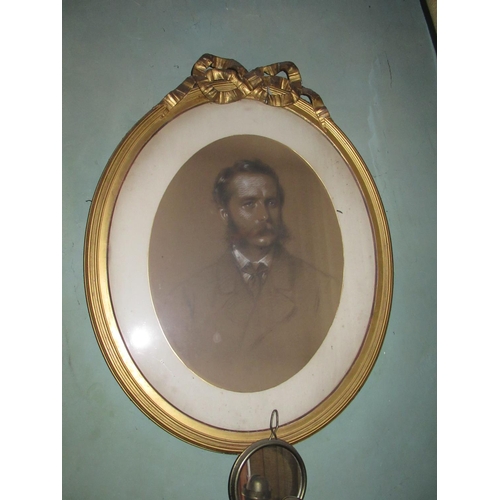 983 - pair of Filt Framed Signed Chacoal Portraits 1880