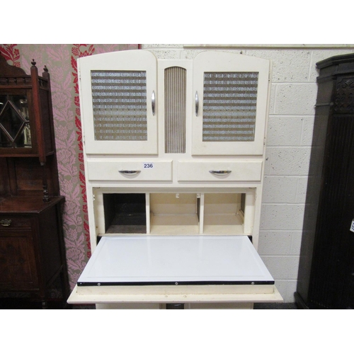 236 - Good 1950's Kitchen Dresser. H:180cm, W:100cm, D:45cm.