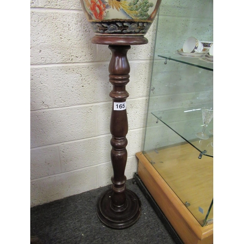 165 - Mahogany plant stand.  H:120cm.