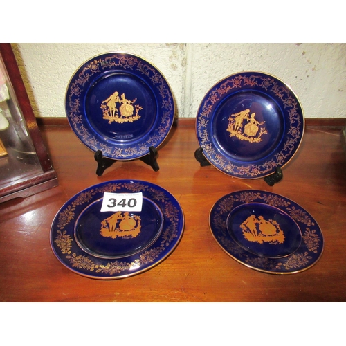 340 - 4 Limoges wall plaques.