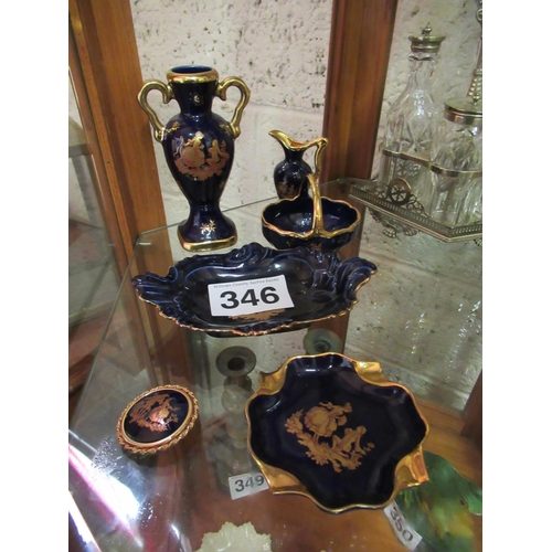 346 - 6 Pieces of porcelain Limoges