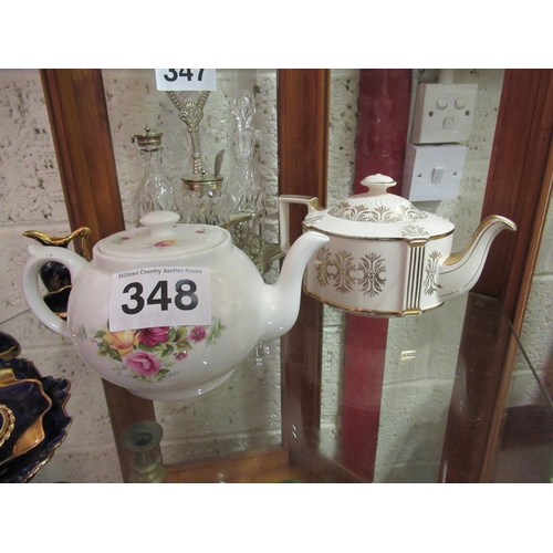 348 - Sadler tea pot plus 1930's Royal Norfolk Staffordshire tea pot.