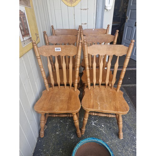 9 - Set of 6 Kitchen chairs.