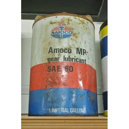 378 - A vintage Amoco 5 gallon oil can.