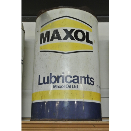 379 - A vintage Maxol Lubricants 5 gallon oil can.