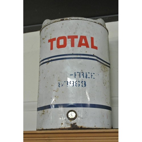 380 - A vintage Total 5 gallon oil can.