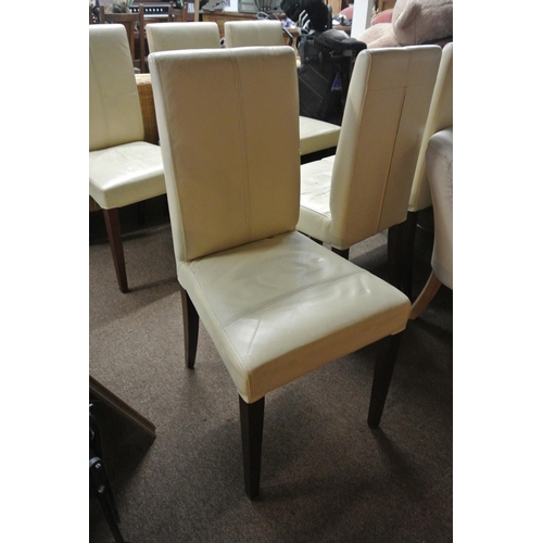 402 - A set of 6 modern dining chairs.