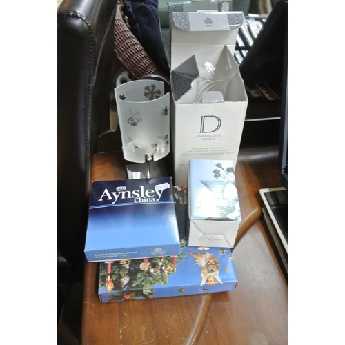 427 - An assortment of items to include Aynsley, Dartington Crystal & more.