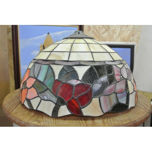 46 - A stunning stained glass light shade.