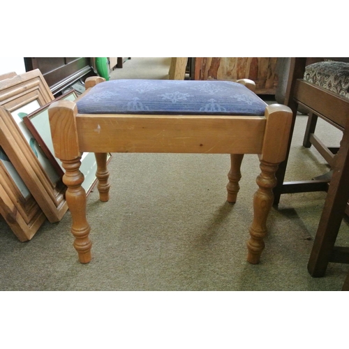 49 - A pine dressing table stool.