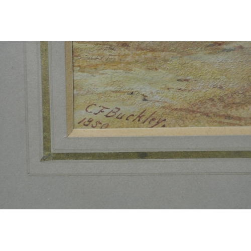 101 - An original framed watercolour landscape painting by English Artist, Charles Frederick Buckley.

Unt... 