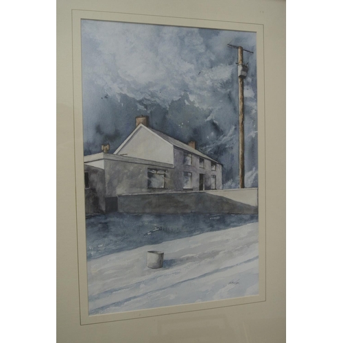 107 - A large framed Watercolour painting by Peter Shaw

Titled 'Passing Over'.

Measures 69x56cm.

Signed... 