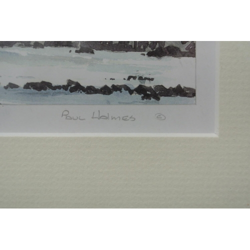 108 - A framed local interest print by Paul Holmes.

Titled 'Giant's Causeway, Antrim Coast'.

Measures 31... 