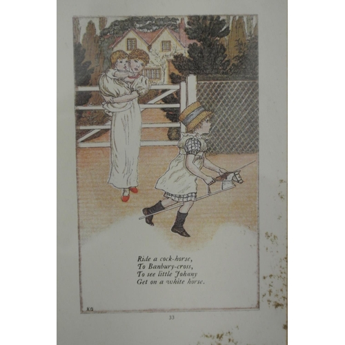 111 - A framed antique bookplate.

Titled 'Ride A Cock Horse'.

Measures 32x25cm.