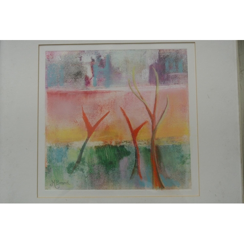 119 - An original framed abstract piece by Irish Artist, M Brand.

Titled 'Quiet Time'.

Measures 37x37cm.... 