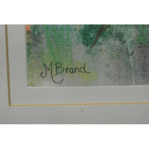 119 - An original framed abstract piece by Irish Artist, M Brand.

Titled 'Quiet Time'.

Measures 37x37cm.... 