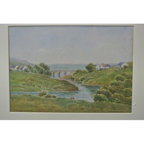 126 - An original framed Watercolour painting by Irish Artist, G W Morrison.

Titled 'Cushendal Co Antrim'... 