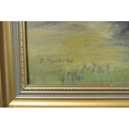 127 - An original framed oil on board painting of a river scene.

Titled 'Bishop Bay, North Ballachulish'.... 