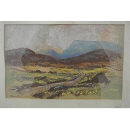 134 - An original framed pastel drawing by Irish Artist, Jackie Connolly.

Titled 'North Donegal'.

Measur... 