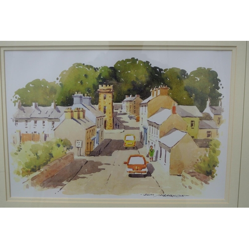 140 - A framed print by local Artist, Sam McLarnon.

Untitled.

Measures 56x46cm.