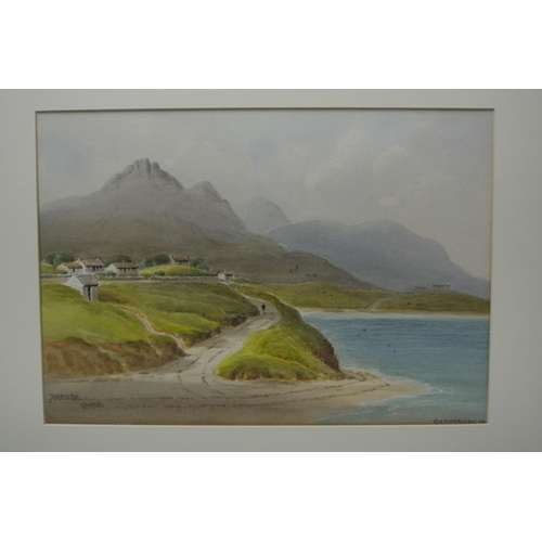 141 - An original framed watercolour painting by Irish Artist, G W Morrison.

Titled 'Derryogue Kilkeel'.
... 