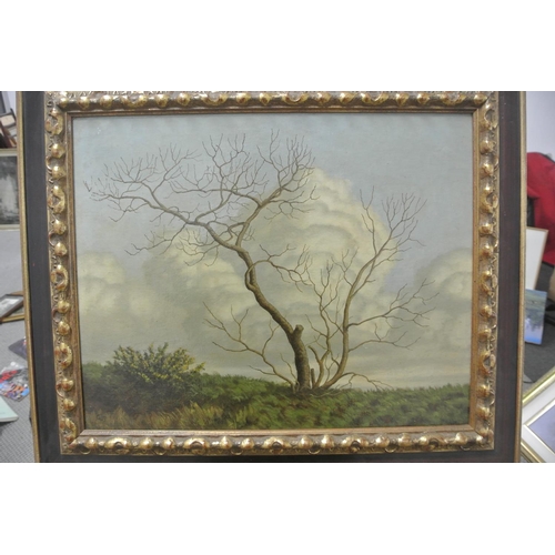 142 - An original framed oil on board landscape of a tree with clouds by Cyril Walter Bion.

Untitled.

Me... 