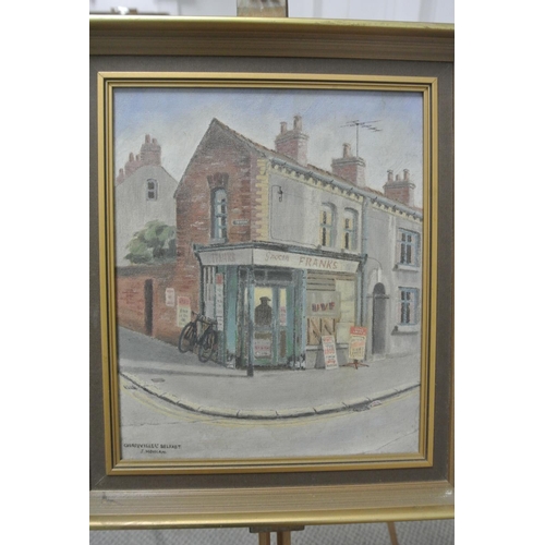 146 - An original framed oil on canvas painting by Irish Artist, James Moynan.

Titled 'Franks Cherryville... 