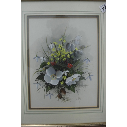 148 - An original framed watercolour study of roses, by Elizabeth McEwen.

Untitled.

Measures 37x27cm.

S... 