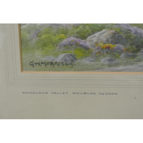 152 - An original framed watercolour painting by Irish Artist, G W Morrison.

Titled 'Annalong Valley Mour... 