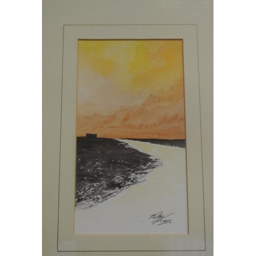 163 - An original framed watercolour painting by Artist, Peter Shaw.

Titled 'Country Road'

Measures 39x3... 