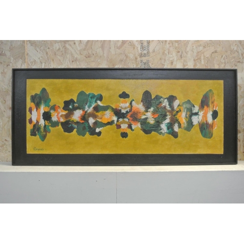 164 - A stunning original framed abstract oil on board painting by Irish Artist, George Campbell.

Untitle... 