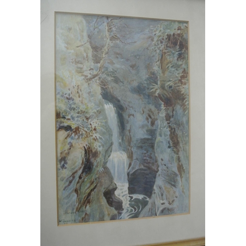 87 - An original framed Watercolour painting.

Titled 'Lydford Gorge'

Measures 33x44cm.

Signed W Townsl... 