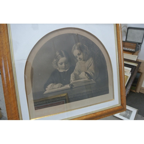 93 - An antique framed engraving from the a painting by W CT Dobson, engraved by Henry Cousins.

Titled '... 