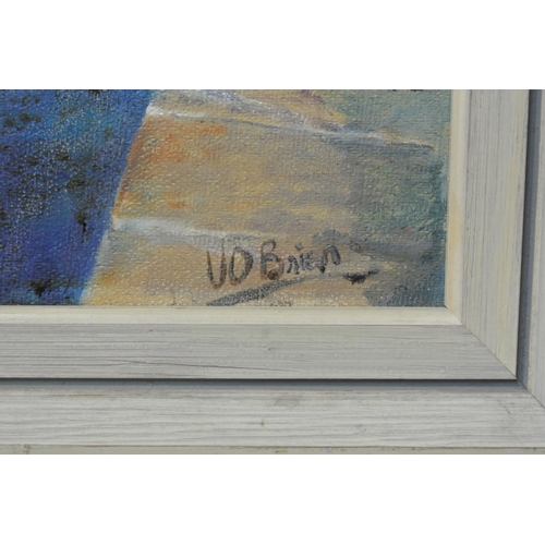 95 - An original framed oil on board painting by Irish Artist, Vincent O'Brien.

Titled 'Claddagh'.

Meas... 