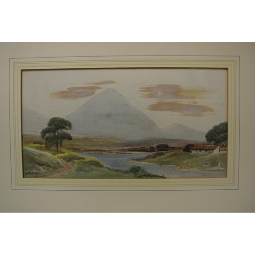 96 - An original mounted Watercolour painting by Irish Artist, G W Morrison.

Titled 'Errigal'.

Measures... 