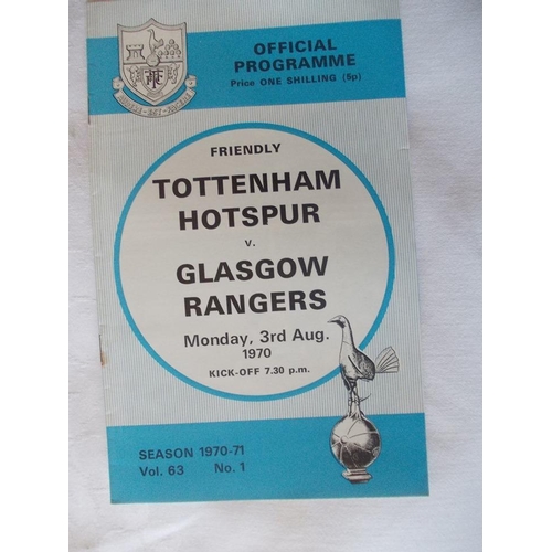 203 - A rare programme for the friendly match played 3rd August 1970 between Tottenham Hotspur and Glasgow... 