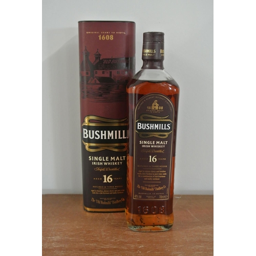 226 - A 70cl bottle of Bushmills 16 year old Single Malt Irish whiskey, in original card presentation box.