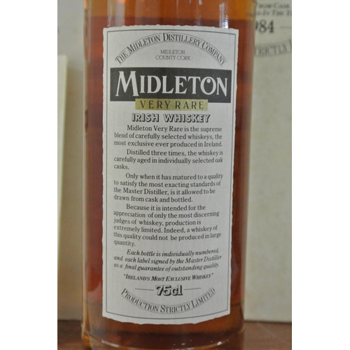 240 - A 70cl bottle of 1984 Midleton Very Rare Irish Whiskey, in original card presentation box with all o... 
