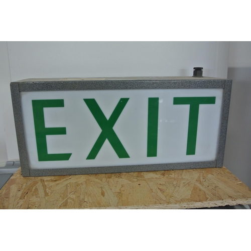 254 - A retro Exit light box sign.