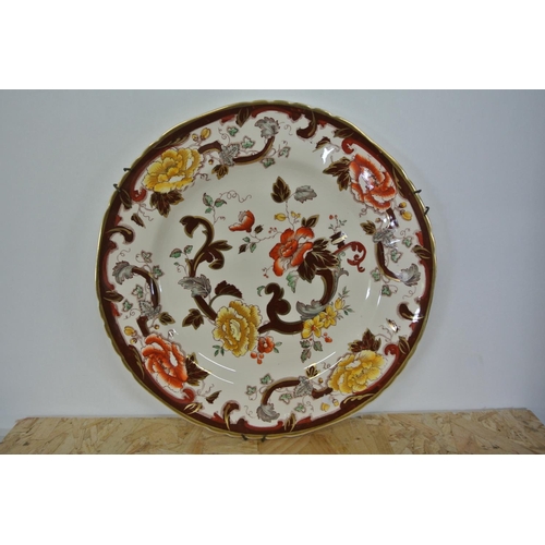 404 - A Masons Ironstone brown velvet plate.