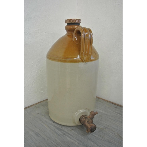 63 - A large antique stoneware bottle, with makers stamp 'Pearsons - Chesterfield', with original stopper... 