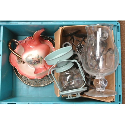 87 - A box lot of various items to include jug & vase set & more.