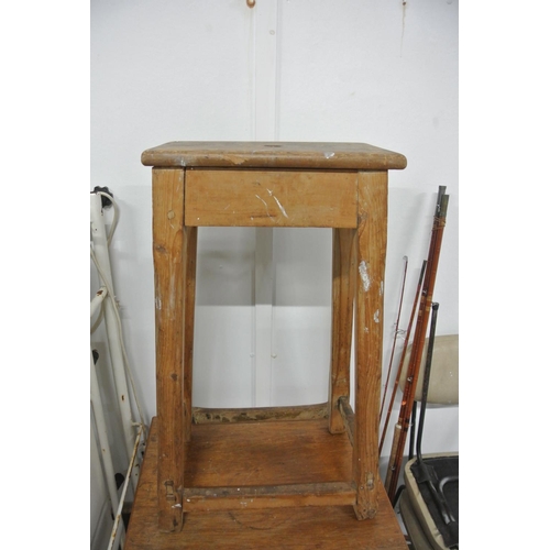 115 - A vintage wooden stool