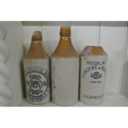 226 - A collection of 3 antique stoneware bottles to include an Osborne & Patton Limited - Londonderry, Mu... 