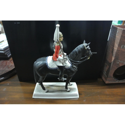 263 - A Goebel model of a Trooper Of The Lifeguards In Mounted Review Order