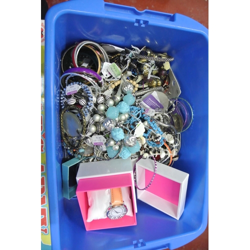 75 - A large box of various costume jewellery