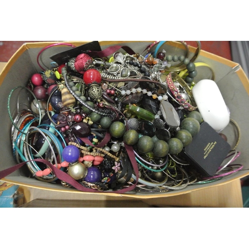 76 - A large box of various costume jewellery